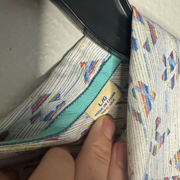 Tommy Bahama Silk Button Down Shirt - Picture 3 of 4